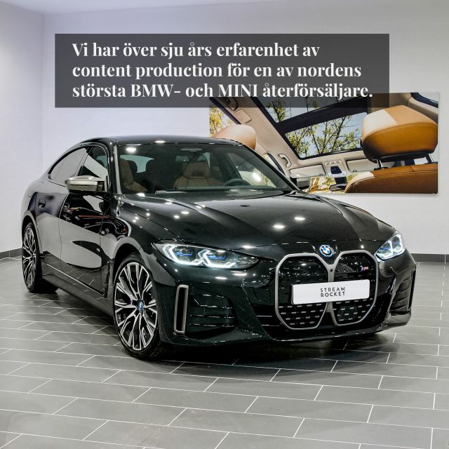 Med över sju års erfarenhet av content production, för bla. en av Nordens största BMW- och MINI återförsäljare, är Streamrocket din digitala byrå för rörligt innehåll. Kostnadseffektiva produktioner och snabba leveranstider ligger i vårt dna, vilket är avgörande för att optimera er närvaro och engagemang på webb- och sociala medier. Hör av er så kan vi ta en kaffe och prata mer. ☕
https://www.streamrocket.se
